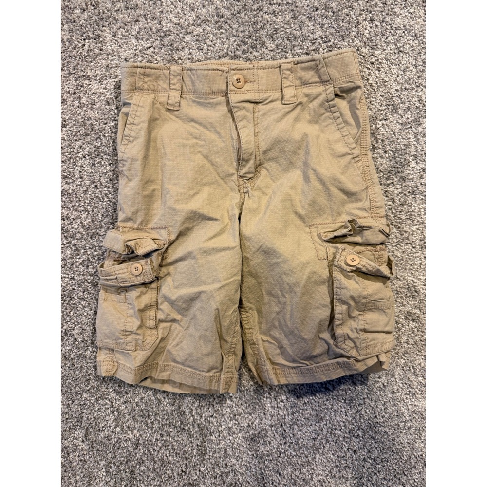 Urban Pipeline Cargo Shorts Boys Size 12 Reg Tan Ripstop Cotton Stretch Utility